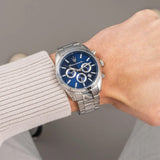 Maserati Attrazione Chronograph Blue Dial Silver Steel Strap Watch for Men - R8853151005