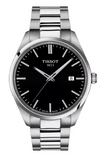 Tissot PR 100 Black Dial Silver Steel Strap Watch for Men - T150.410.11.051.00