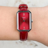 Tissot SRV Red Dial Red Leather Strap Watch for Women - T160.110.16.423.00