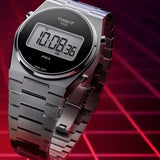 Tissot Digital Quartz Black Dial Silver Steel Strap Watch for Men - T137.463.11.050.00