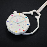 Swatch x AP Royal Pop White Dial White Leather Strap Watch for Men - Huit Blanc
