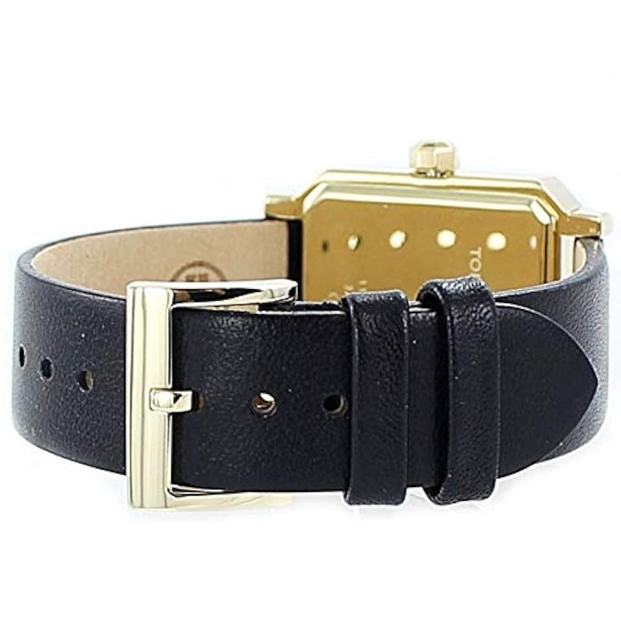 Tory Burch Robinson White Dial Black Leather Strap Watch for Women - TBW1504