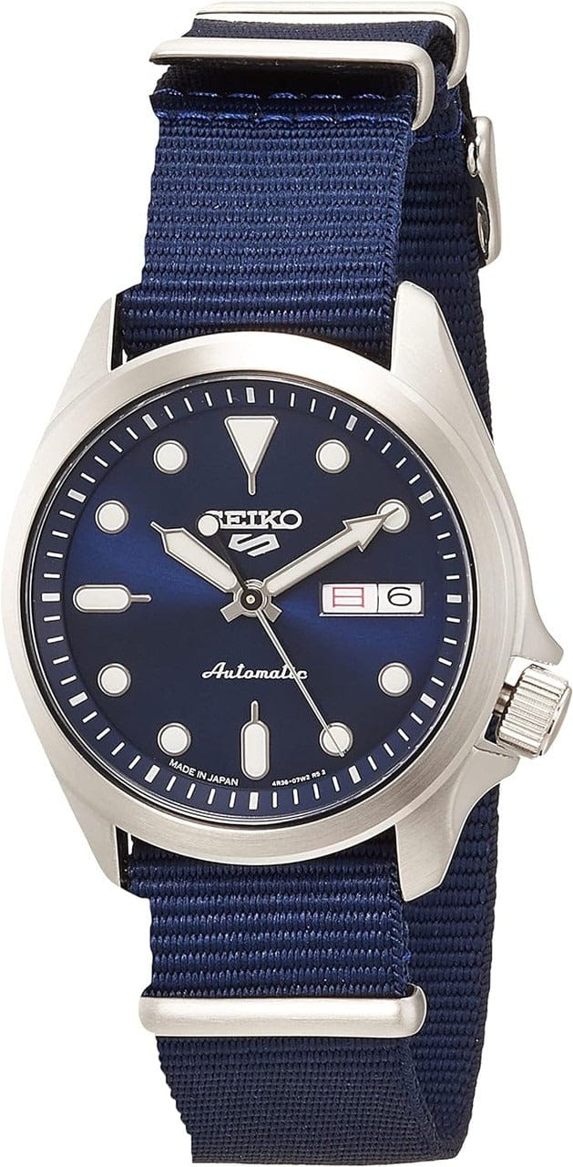 Seiko 5 Sports Automatic Blue Dial Blue Nylon Strap Watch for Men - SRPE63K1