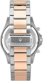 Maserati SFIDA Chronograph Blue Dial Two Tone Steel Strap Watch for Men - R8873640022