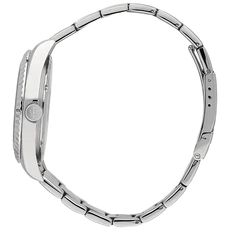 Maserati Competizione Silver Dial Silver Steel Strap Watch for Men - R8853100045