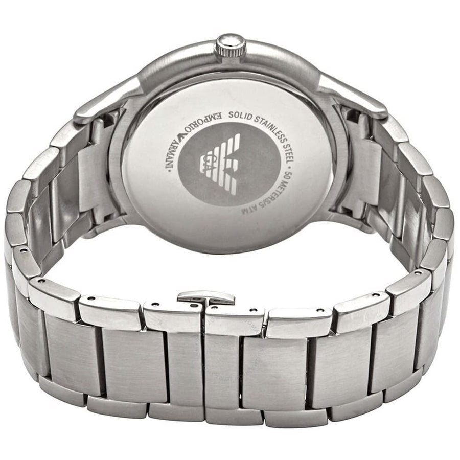 Emporio Armani Renato Blue Dial Silver Steel Strap Watch for Men - AR11180