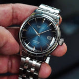 Seiko Presage Cocktail Time Automatic Blue Dial Silver Steel Strap Watch for Men - SRPB41J1