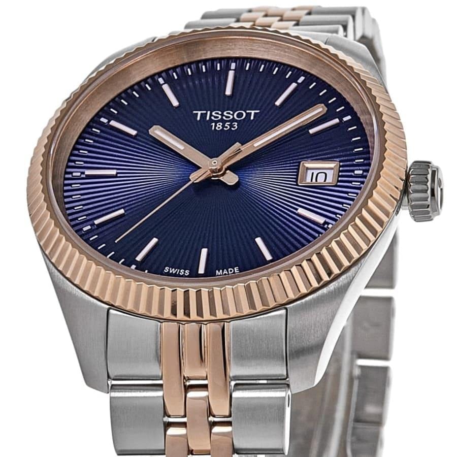 Tissot Ballade Quartz Blue Dial Two Tone Steel Strap Watch for Women - T156.210.22.041.00