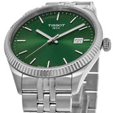 Tissot Ballade Quartz Green Dial Silver Steel Strap Watch for Men - T156.410.11.091.00