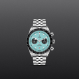 Tudor Black Bay Chrono Blue Dial Silver Steel Strap Watch for Men - M79360N-0024