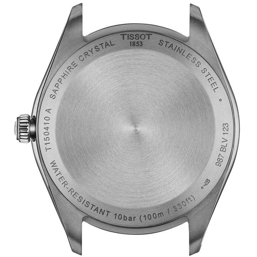 Tissot PR 100 Black Dial Black Leather Strap Watch for Men - T150.410.16.051.00