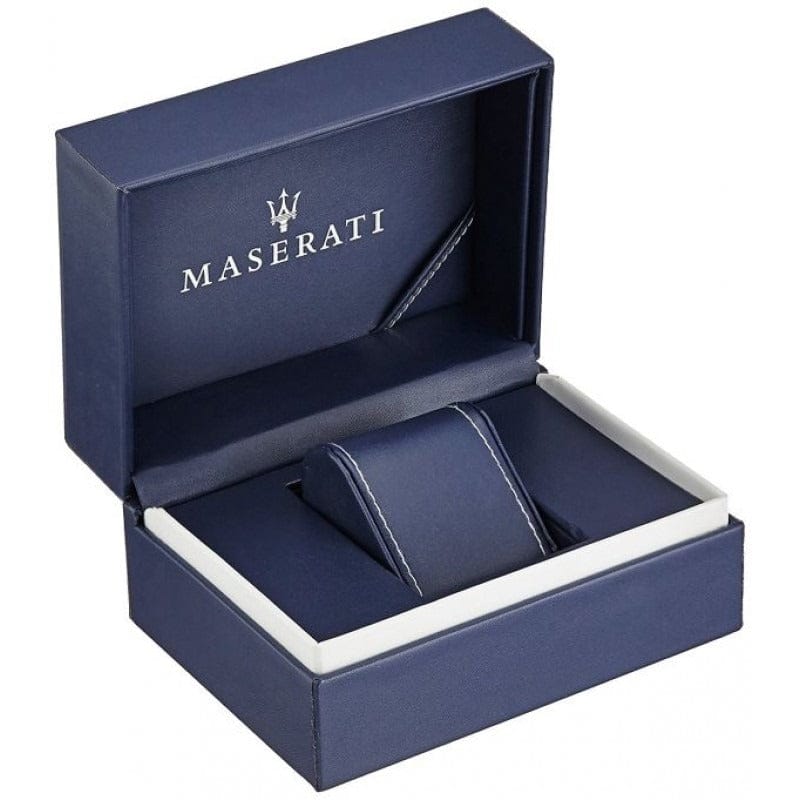 Maserati Successo Chronograph Ice Blue Dial Silver Steel Strap Watch for Men - R8873621044