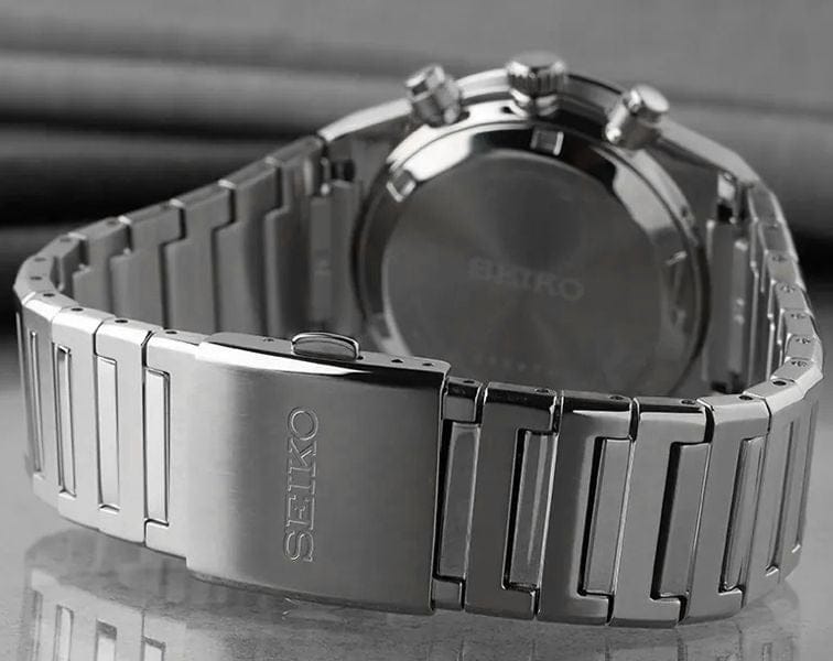 Seiko Conceptual Chronograph Ice Blue Dial Silver Steel Strap Watch for Men - SSB459P1
