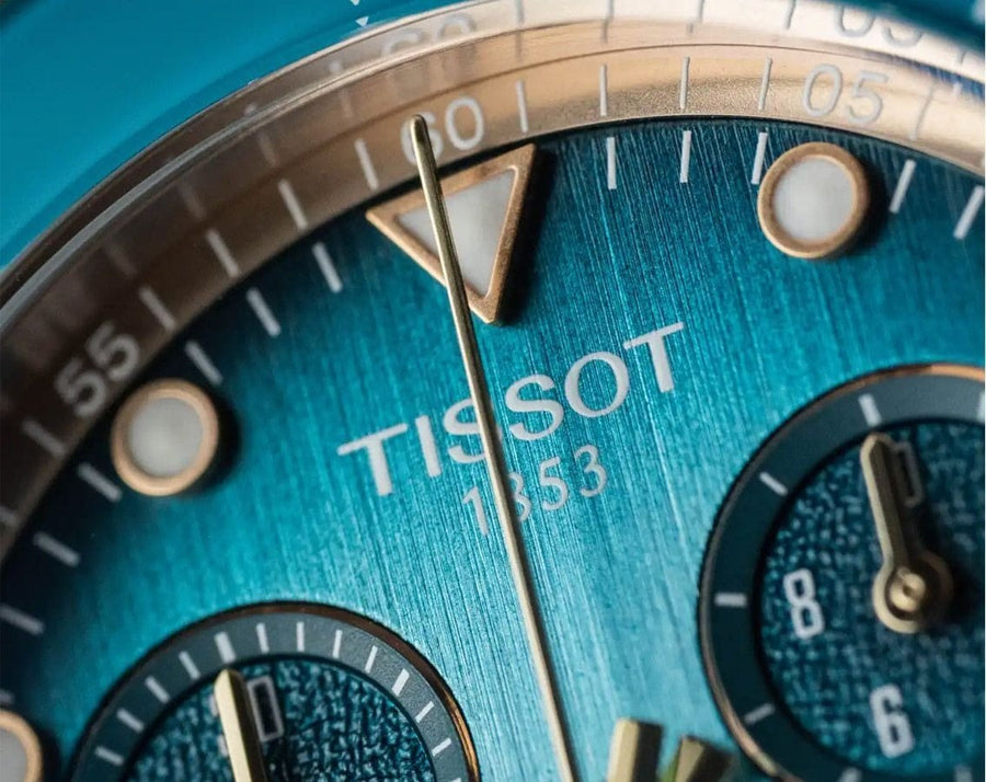 Tissot Seastar 1000 Chronograph Turqouise Dial Turqouise Rubber Strap Watch for Women - T120.217.37.041.00