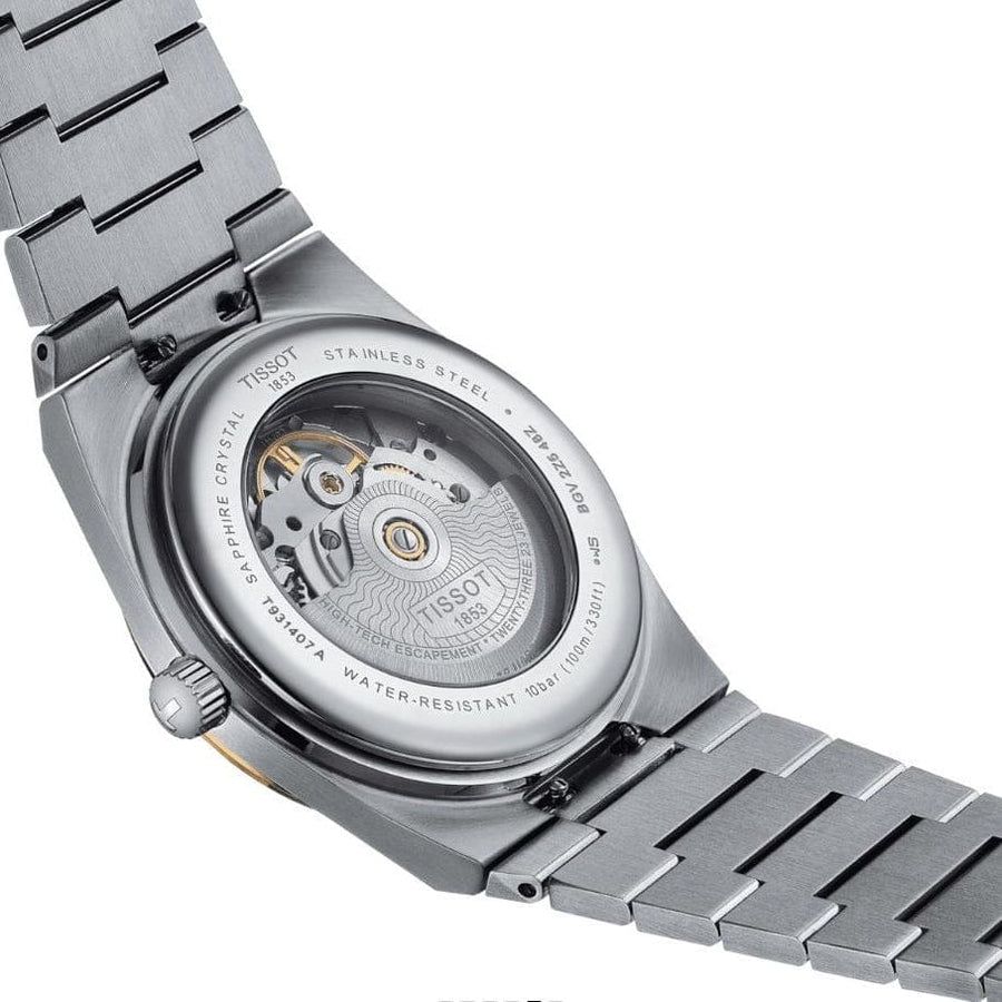 Tissot PRX Powermatic 80 18K Silver Dial Silver Steel Strap Watch for Men - T931.407.41.031.00