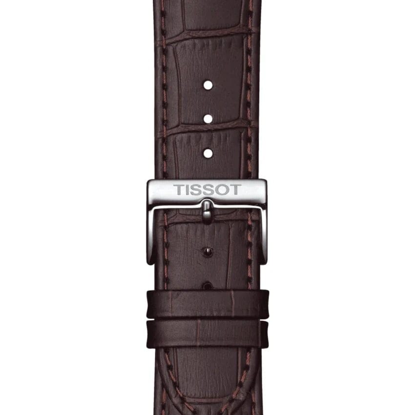 Tissot T Classic Dream Quartz White Dial Brown Leather Strap Watch for Men - T129.410.16.013.00