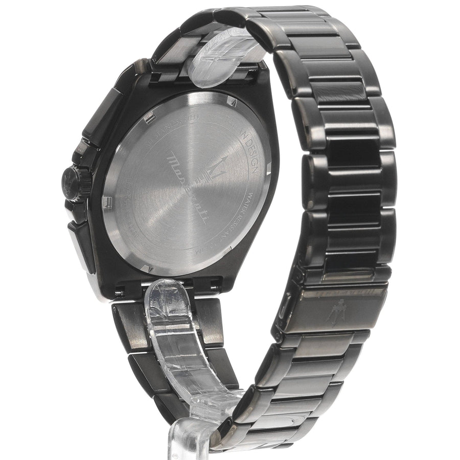 Maserati Velocità Chronograph Blue Dial Black Steel Strap Watch for Men - R8873652004