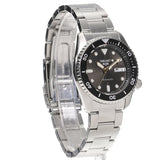 Seiko 5 Sports SKX Street Stonewash Black Dial Silver Steel Strap Watch for Men - SRPL79K1