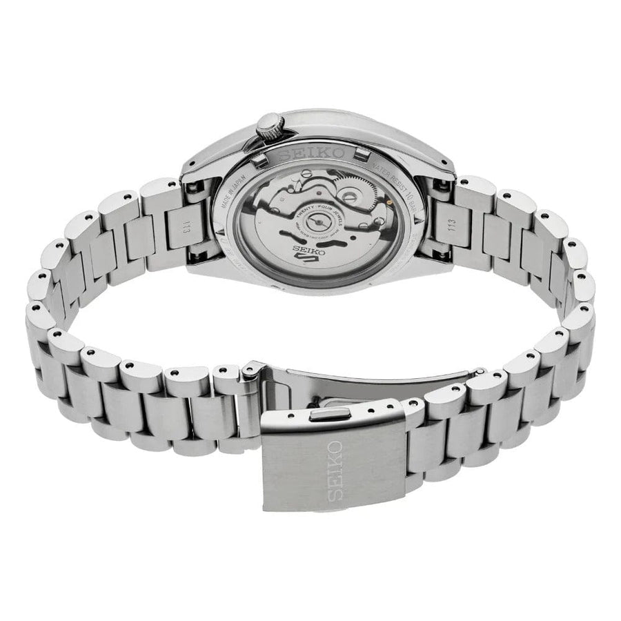 Seiko 5 Sports SNXS Automatic Gold Dial Silver Steel Strap Watch for Men - SRPL59K1
