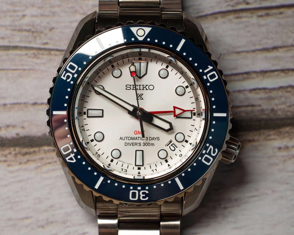Seiko Prospex 1968 Heritage Diver's GMT 60th Anniversary White Dial Silver Steel Strap Watch for Men - SPB519J1