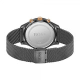 Hugo Boss Skytraveller Chronograph Black Dial Black Mesh Strap Watch for Men - 1514150