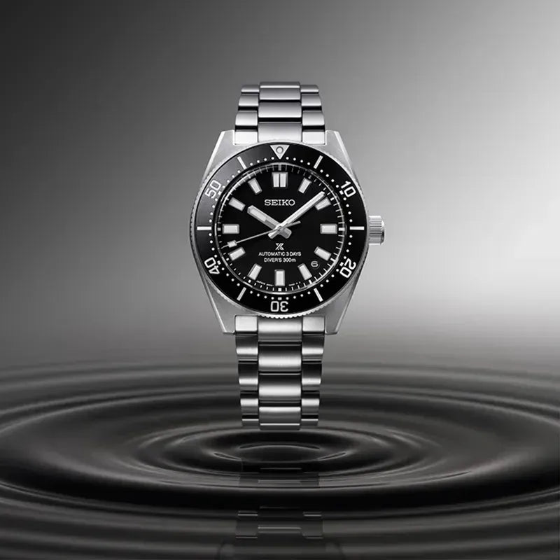 Seiko Prospex 1965 Heritage Divers Automatic Black Dial Silver Steel Strap Watch for Men - SPB453J1
