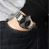 Seiko Presage Cocktail Time Automatic Black Dial Silver Steel Strap Watch for Men - SRPE17J1