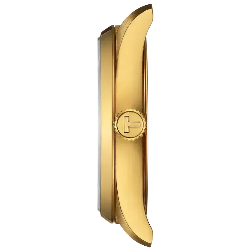 Tissot PR 100 Gold Dial Gold Steel Strap Watch for Women - T150.210.33.021.00