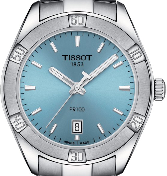 Tissot PR 100 Sport Chic Lady Blue Dial Silver Steel Strap Watch for Women - T101.910.11.351.00