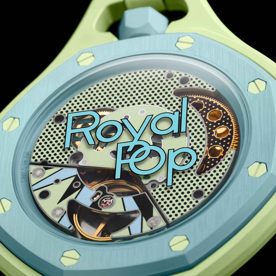 Swatch x AP Royal Pop Lime Green Dial Lime Lanyard Watch for Men - Blaue Acht