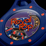 Swatch x AP Royal Pop Blue Dial Blue Leather Strap Watch for Men - Orenji Hachi