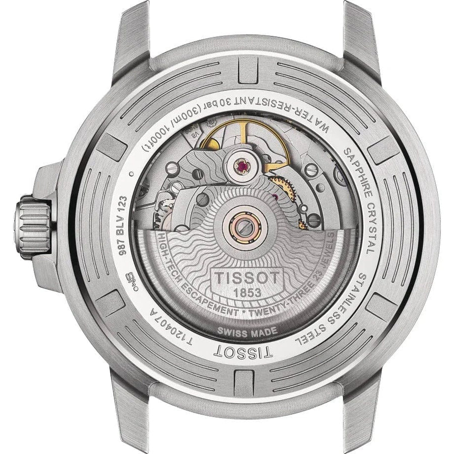 Tissot Seastar 1000 Powermatic 80 Automatic Green Dial Silver Mesh Strap Watch for Men - T120.407.11.091.00