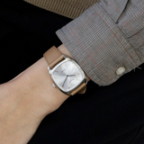 Tissot Stylist Quartz Silver Dial Brown Leather Strap Watch for Women - T159.909.16.031.00