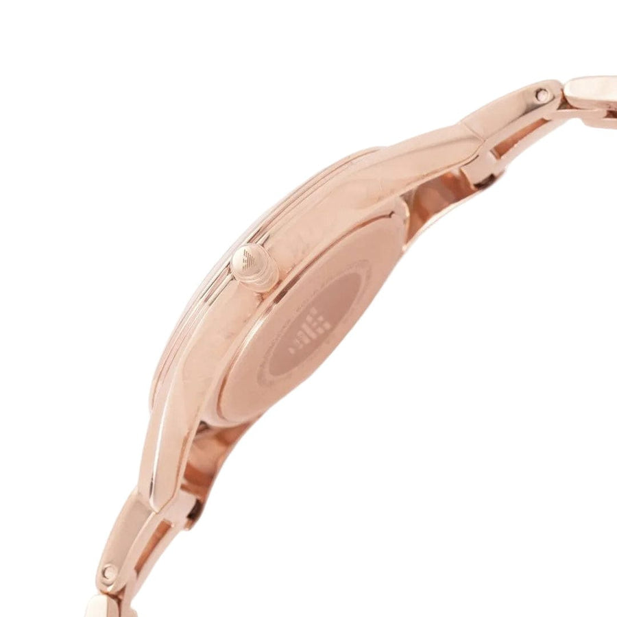 Emporio Armani Aurora Mother of Pearl Grey Dial Rose Gold Steel Strap Watch for Women - AR11139