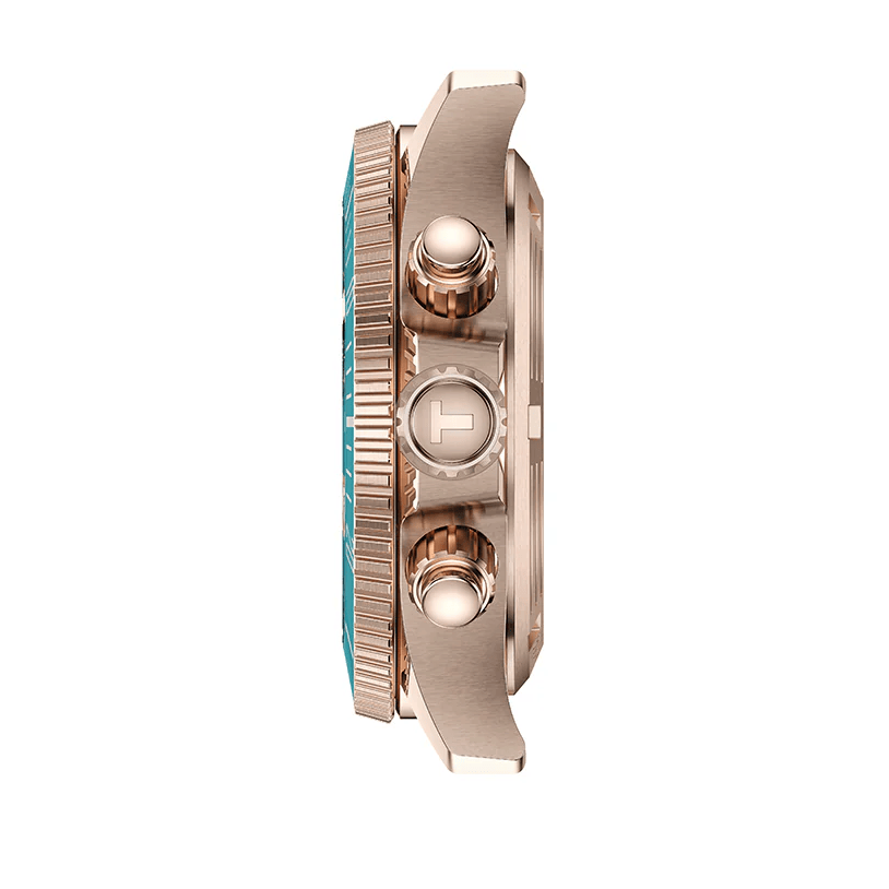 Tissot Seastar 1000 Chronograph Turqouise Dial Turqouise Rubber Strap Watch for Women - T120.217.37.041.00
