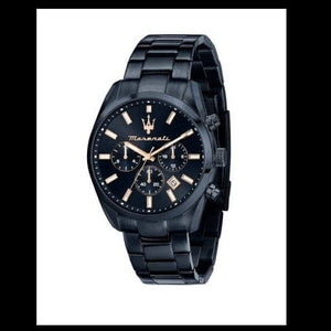 Maserati Attrazione Chronograph Blue Dial Blue Steel Strap Watch for Men - R8873626003