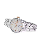 Seiko Presage Cocktail Time Skydiving Automatic Diamonds Mother of Pearl Dial Silver Steel Strap Watch for Women - SRE009J1