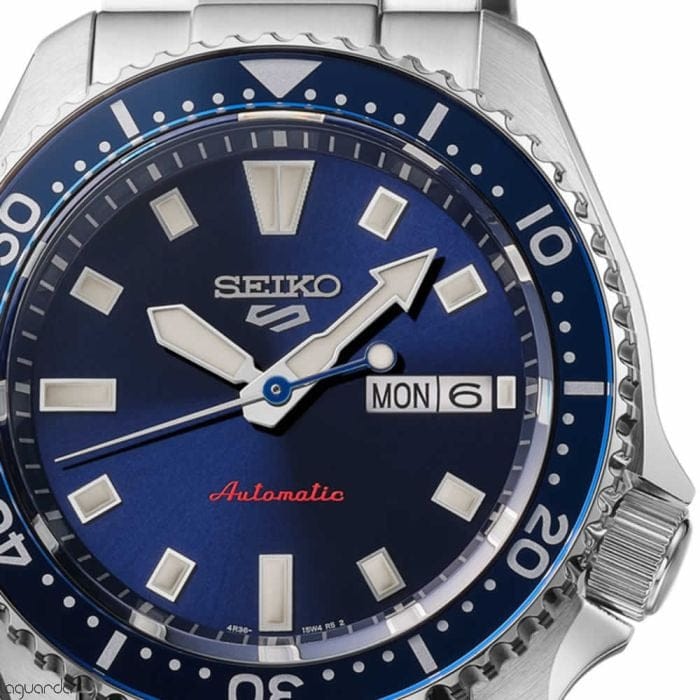 Seiko 5 Sports SKX Automatic Blue Dial Silver Steel Strap Watch for Men - SRPL83K1