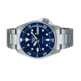 Seiko 5 Sports SKX Street Denim Blue Dial Silver Steel Strap Watch for Men - SRPL77K1