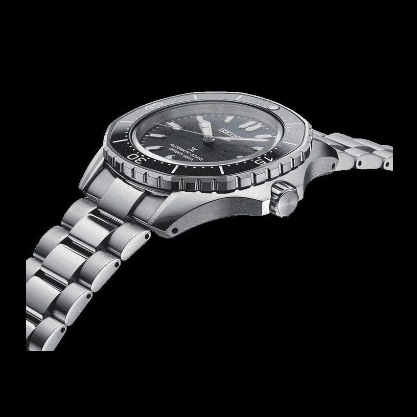 Seiko Prospex Polygonal Divers Automatic Blue Dial Silver Steel Strap Watch for Men - SPB483J1