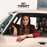 Tissot SRV White Mother of Pearl Dial Black Leather Strap Watch for Women - T160.110.36.113.00