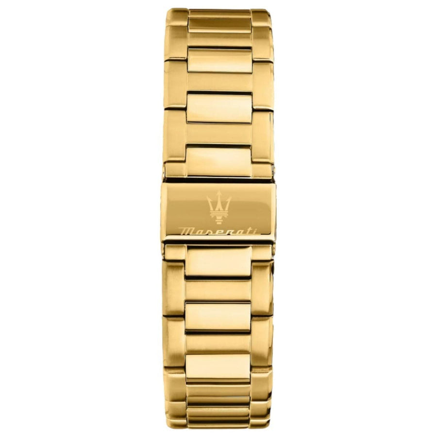 Maserati Velocità Chronograph Blue Dial Gold Steel Strap Watch for Men - R8873652002