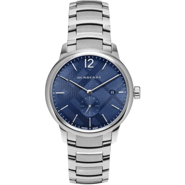 Burberry Classic Blue Dial Silver Steel Strap Watch for Men - BU10007