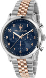 Maserati Epoca Limited Edition Chronograph Blue Dial Two Tone Steel Strap Watch for Men - R8873618021
