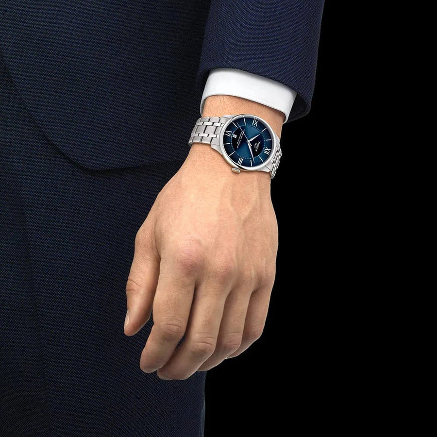 Tissot Chemin des Tourelles Powermatic 80 Green Dial Silver Steel Strap Watch for Men - T139.407.11.091.00
