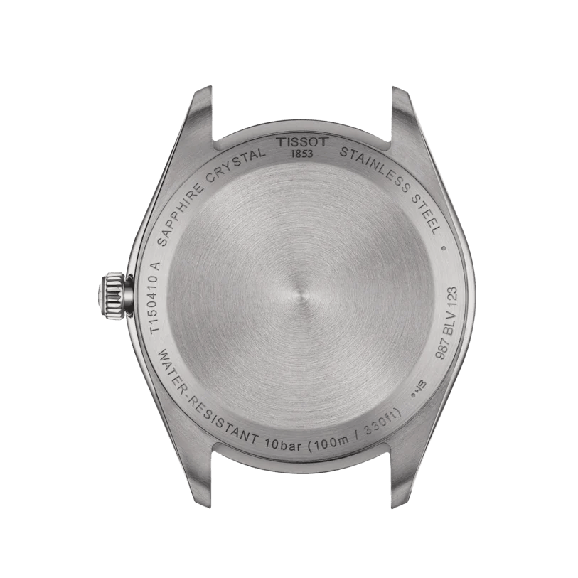 Tissot PR 100 Black Dial Silver Steel Strap Watch for Men - T150.410.11.051.00