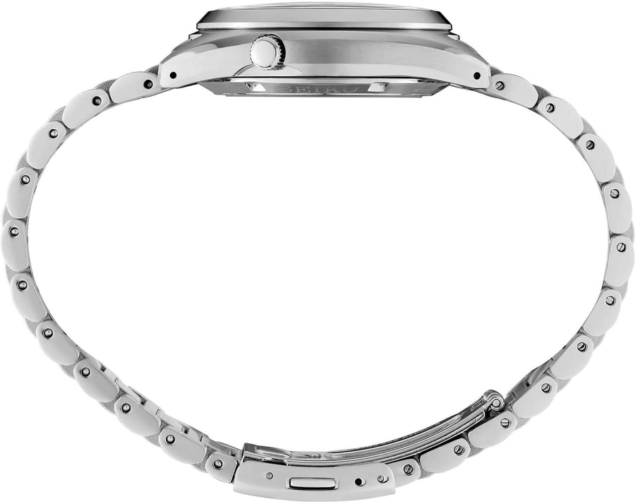 Seiko 5 Sports SNXS Automatic Gold Dial Silver Steel Strap Watch for Men - SRPL59K1