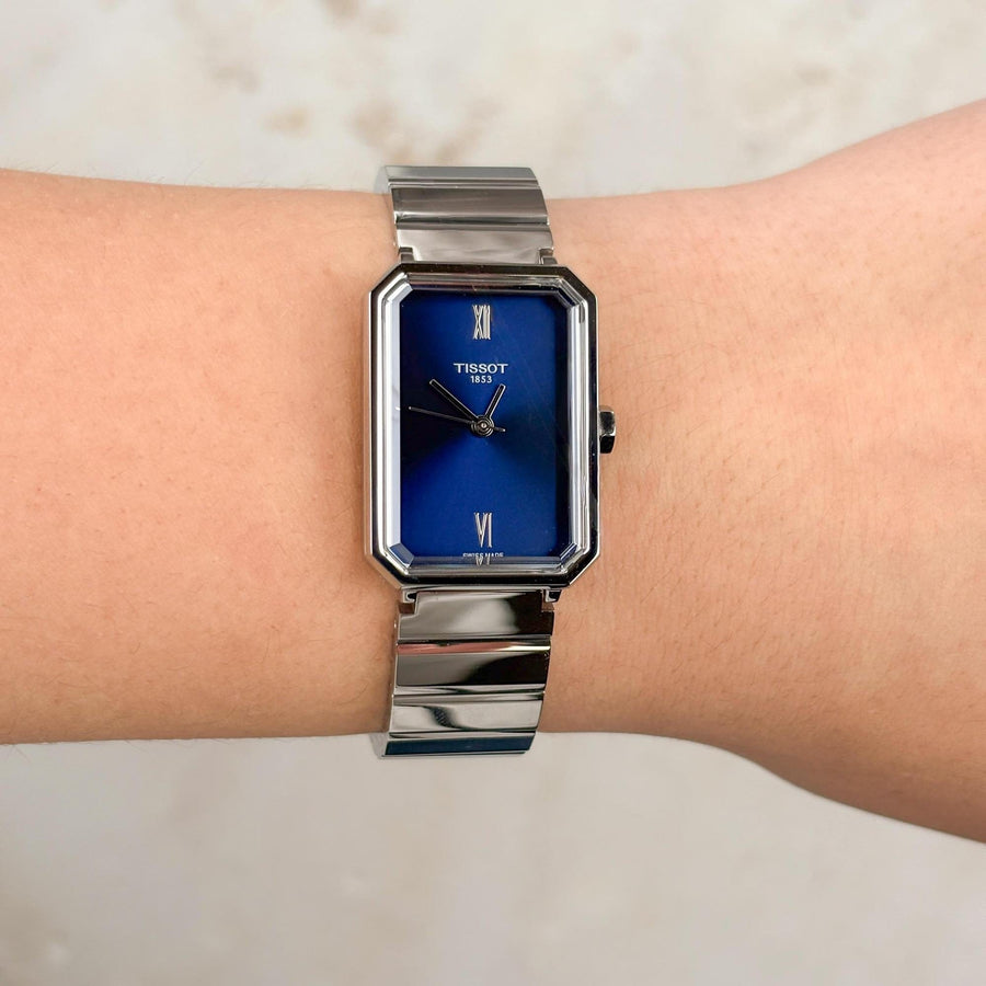 Tissot SRV Blue Dial Silver Steel Strap Watch for Women - T160.110.11.043.00