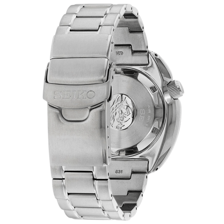 Seiko Prospex Sea Turtle Automatic Black Dial Silver Steel Strap Watch for Men - SRP789K1