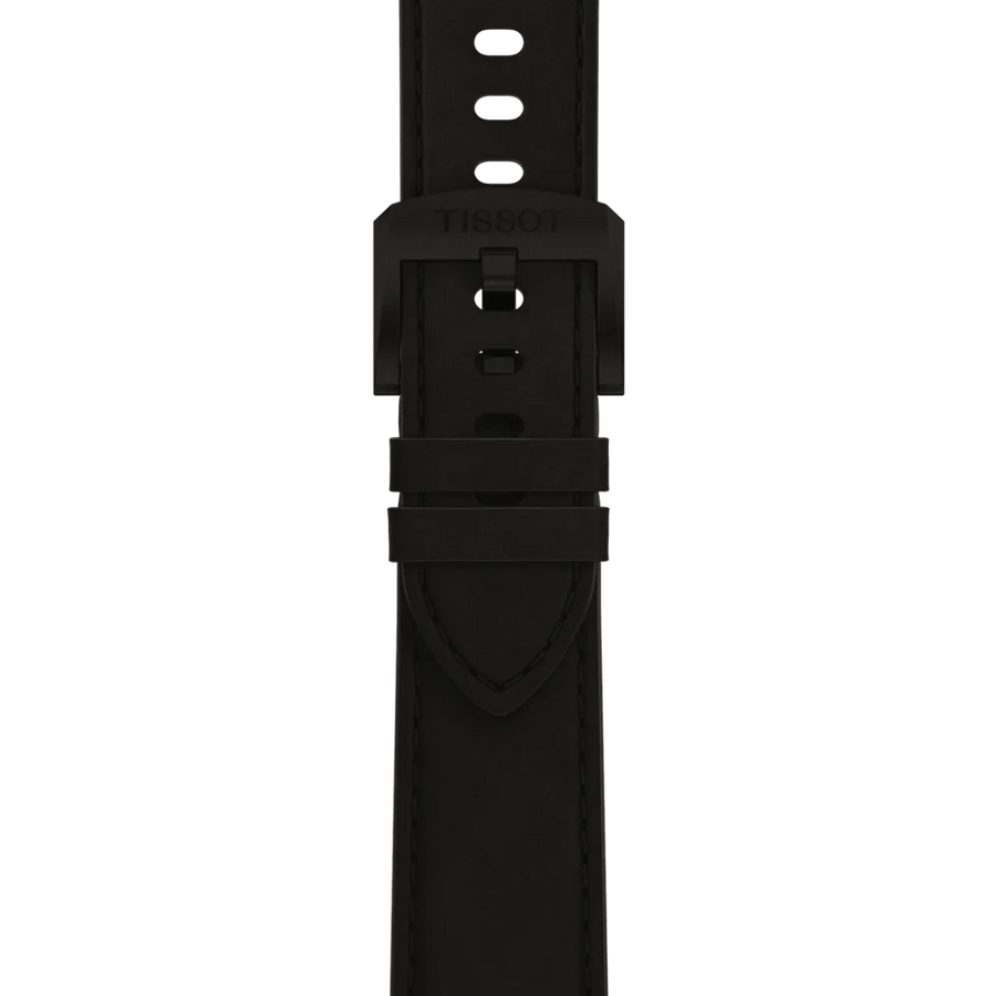 Tissot PRC 100 Solar Quartz Black Dial Black Leather Strap Watch for Men - T151.422.36.051.00